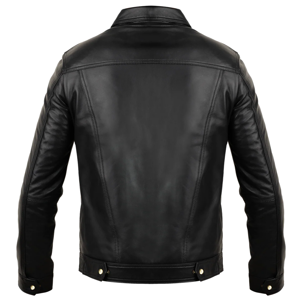 FORGE  : Veste Hommes - Cuir Noir