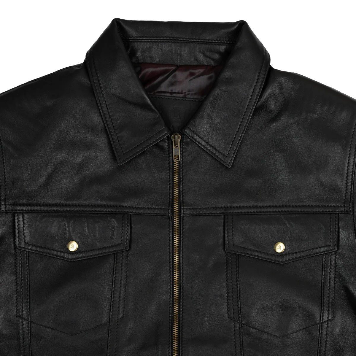 FORGE  : Veste Hommes - Cuir Noir
