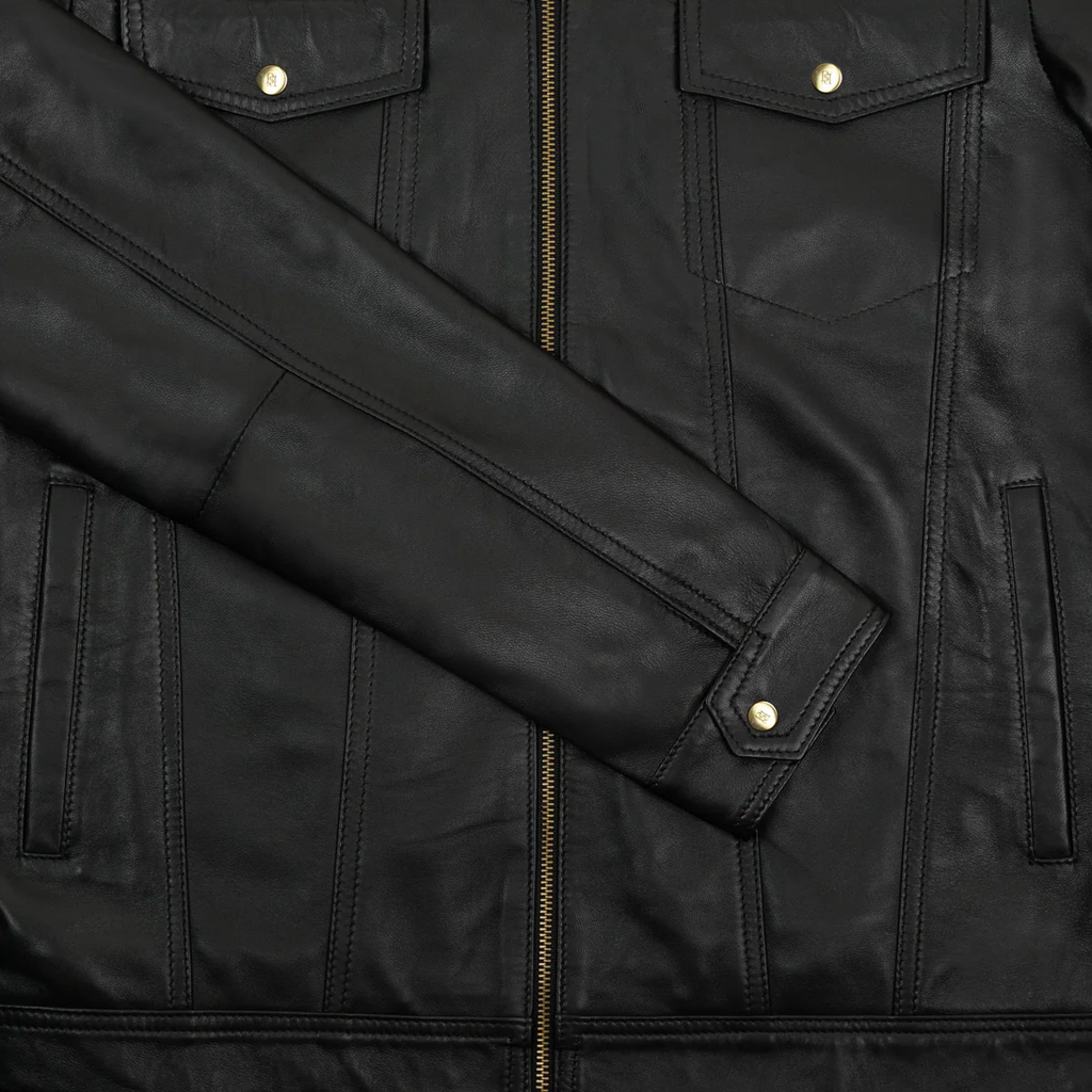 FORGE  : Veste Hommes - Cuir Noir