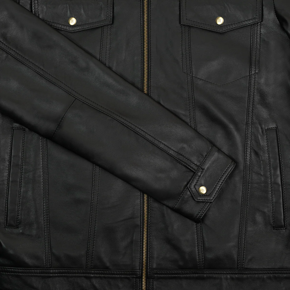 FORGE  : Veste Hommes - Cuir Noir