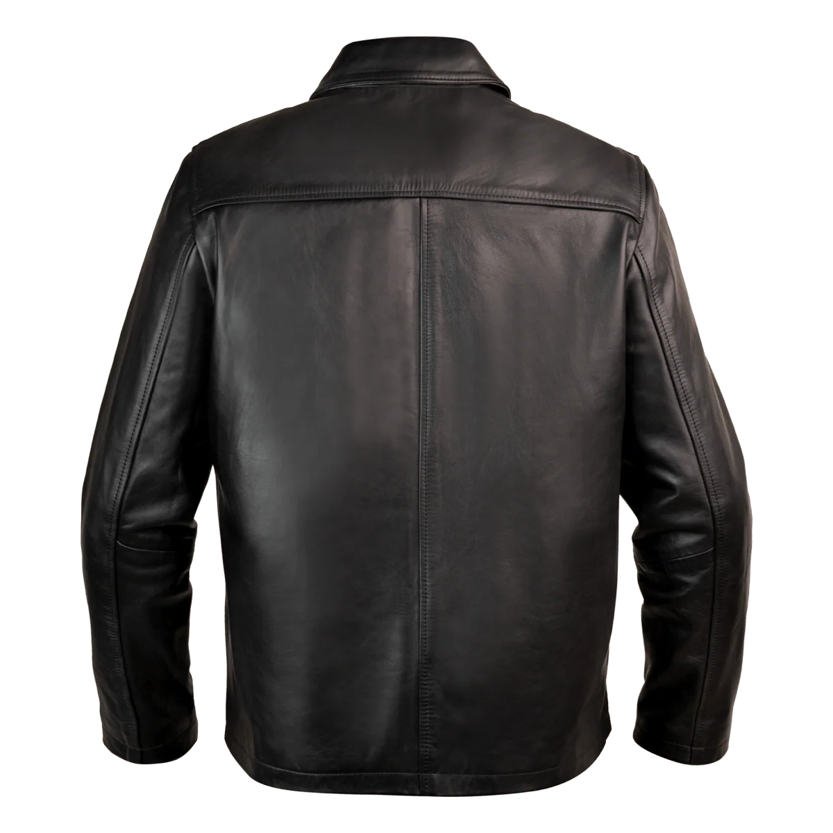 Heritage : Veste Hommes - Cuir chocolat (NOIR)