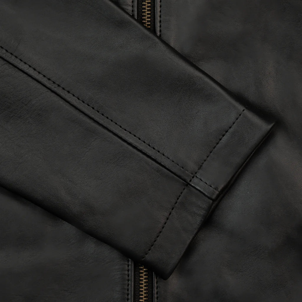 Heritage : Veste Hommes - Cuir chocolat (NOIR)
