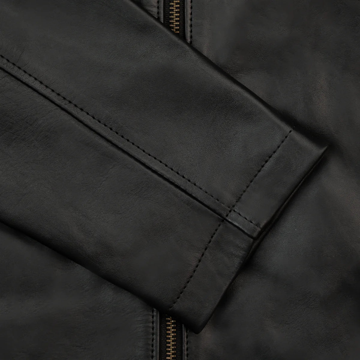 Heritage : Veste Hommes - Cuir chocolat (NOIR)