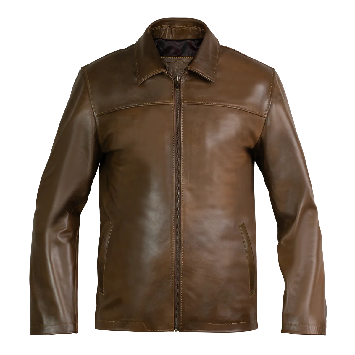 Heritage : Veste Hommes - Cuir chocolat