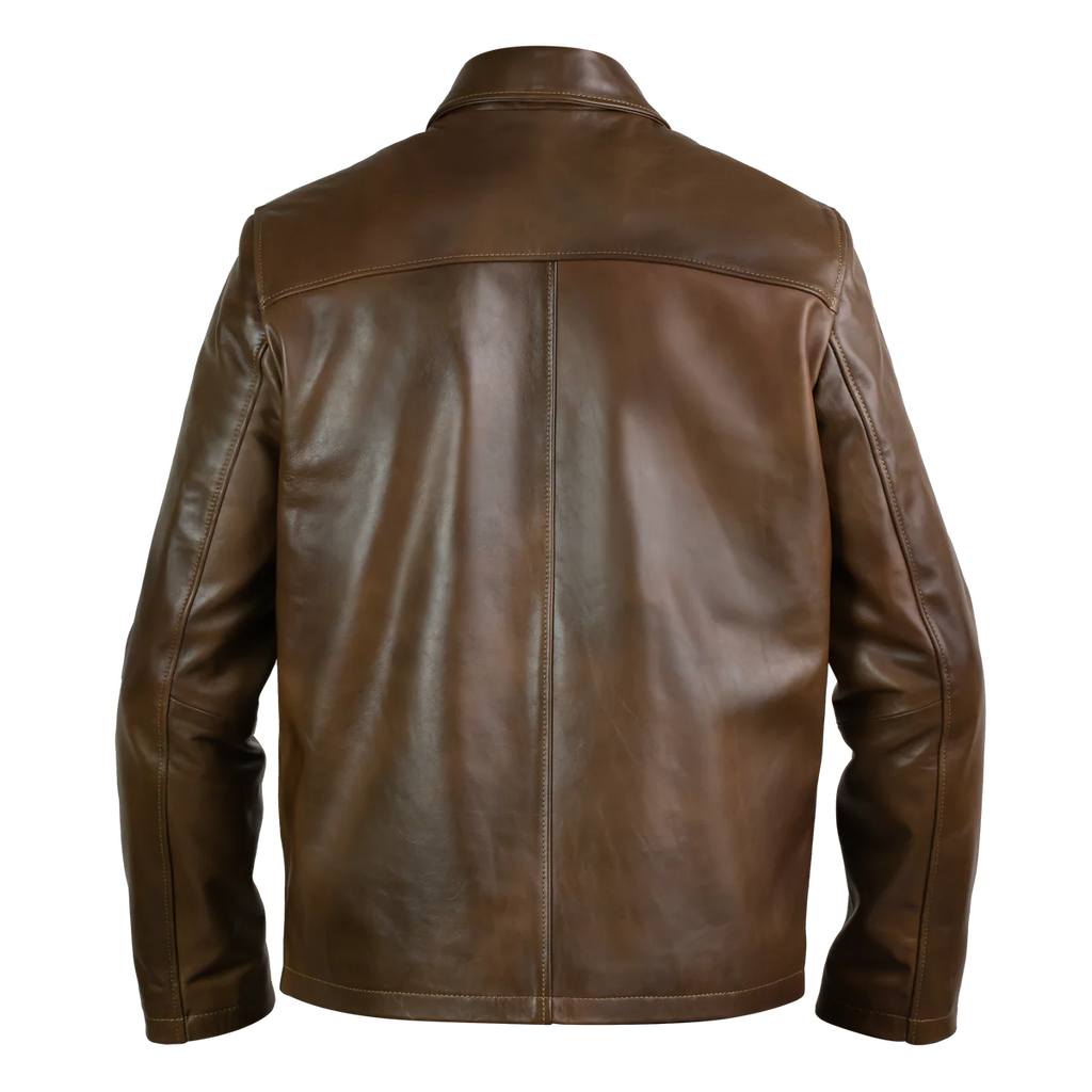 Heritage : Veste Hommes - Cuir chocolat