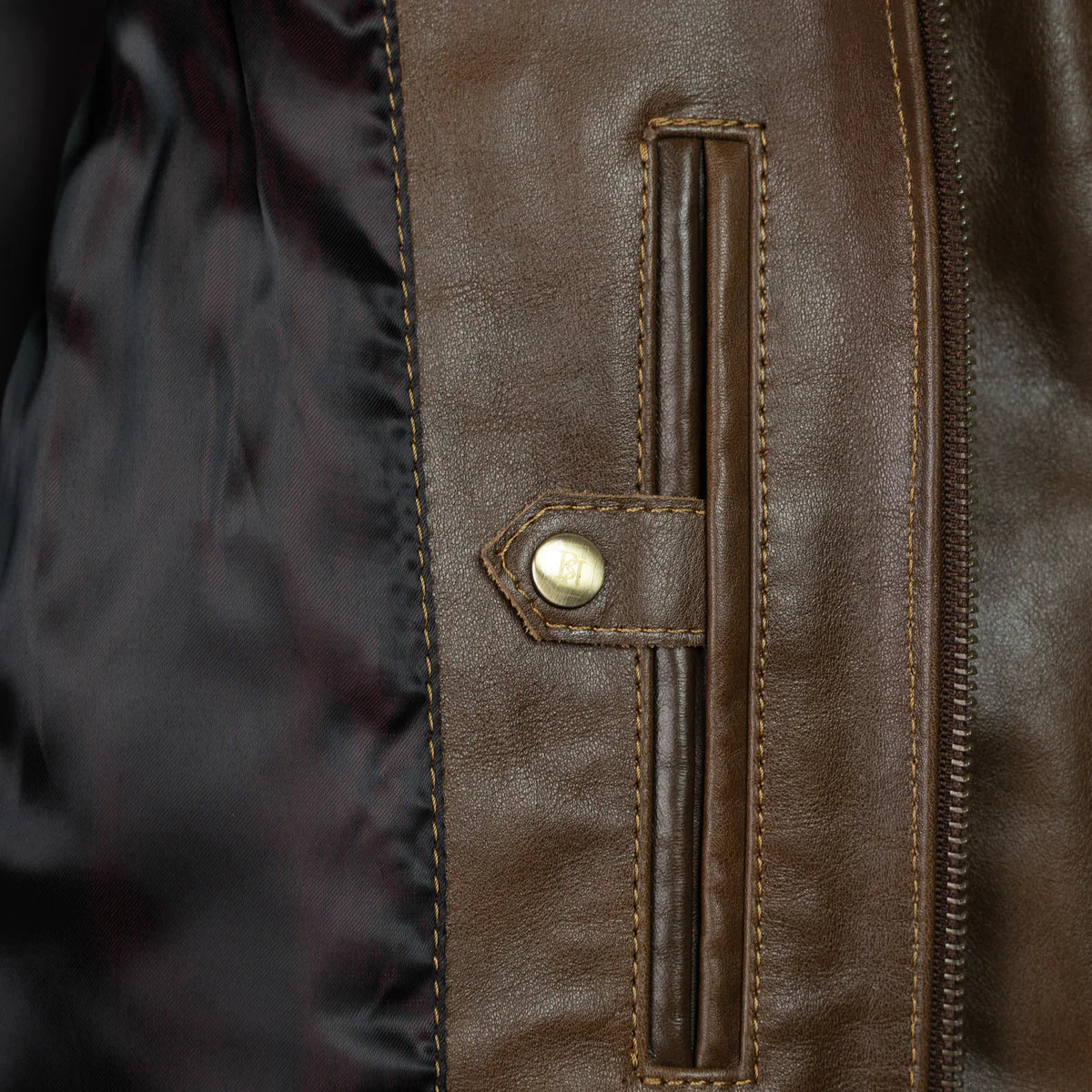 Heritage : Veste Hommes - Cuir chocolat