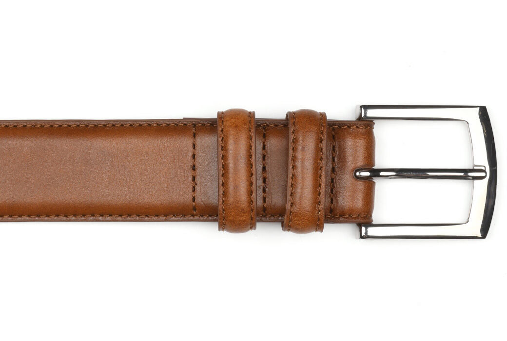 Ceinture classique en cuir Tabac |  Horizon