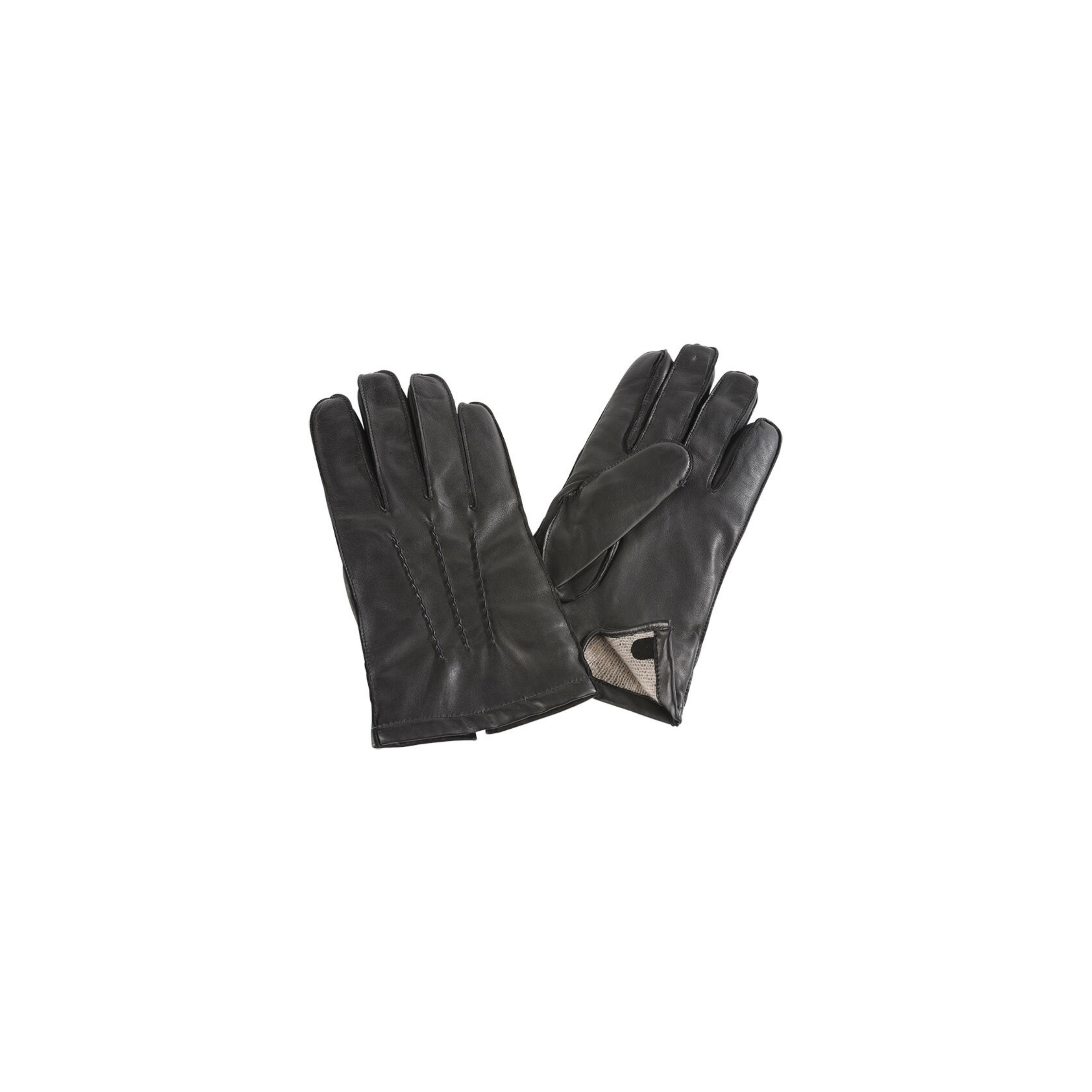 Gants homme en cuir d'agneau Noir