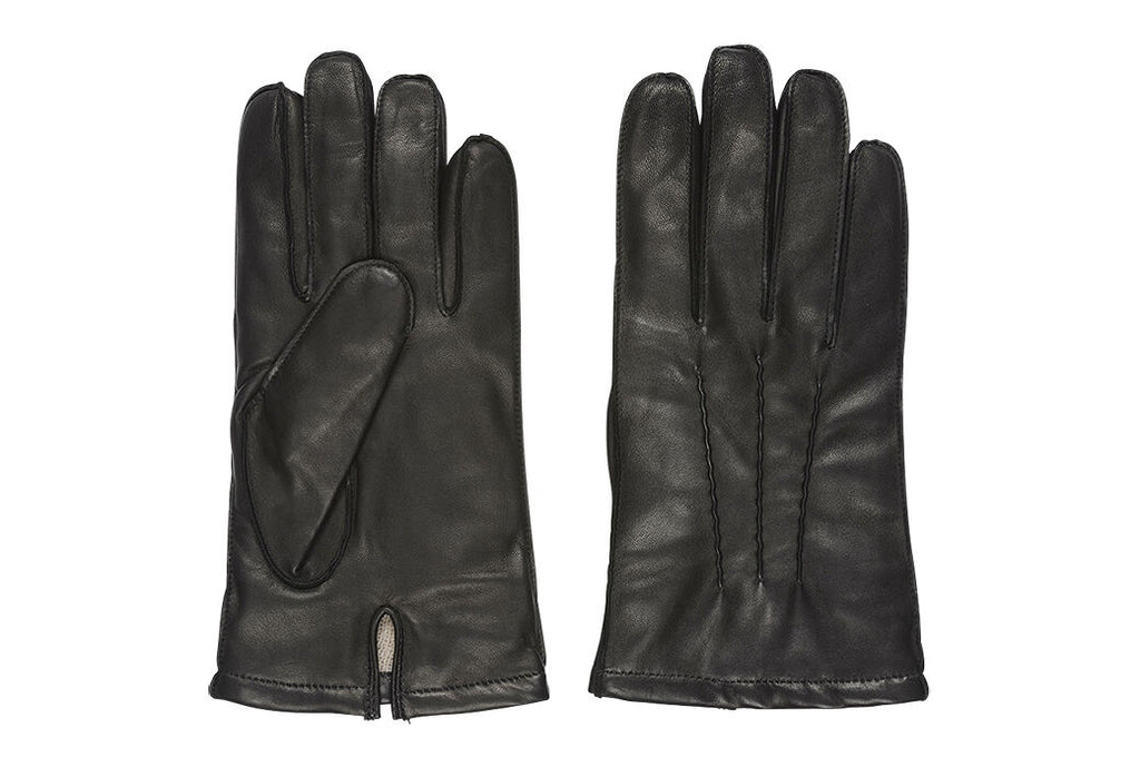 Gants homme en cuir d'agneau Noir
