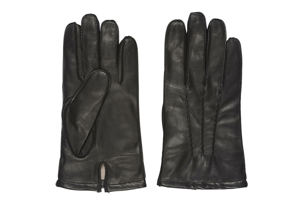 Gants homme en cuir d'agneau Noir