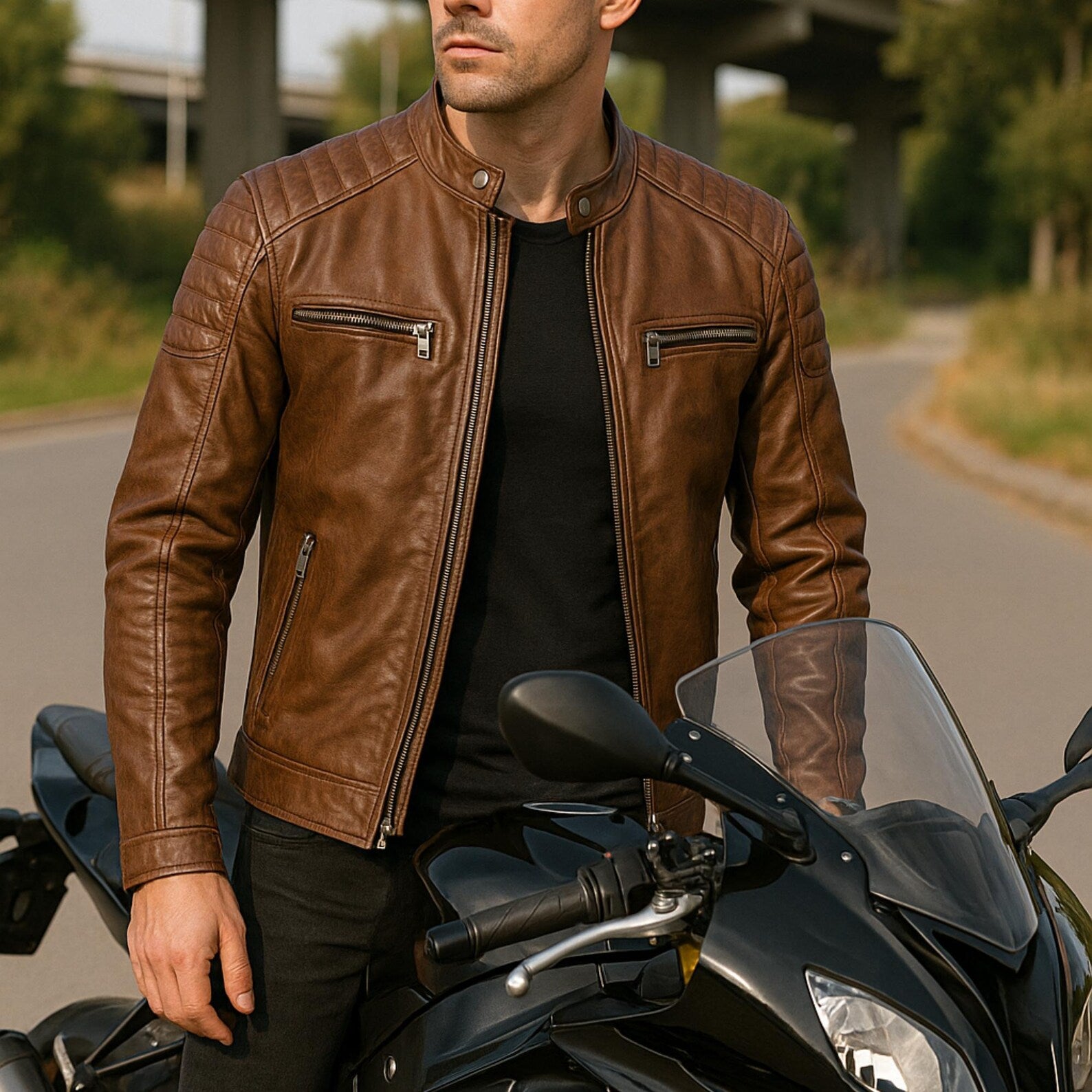 classico : Veste Hommes en cuir