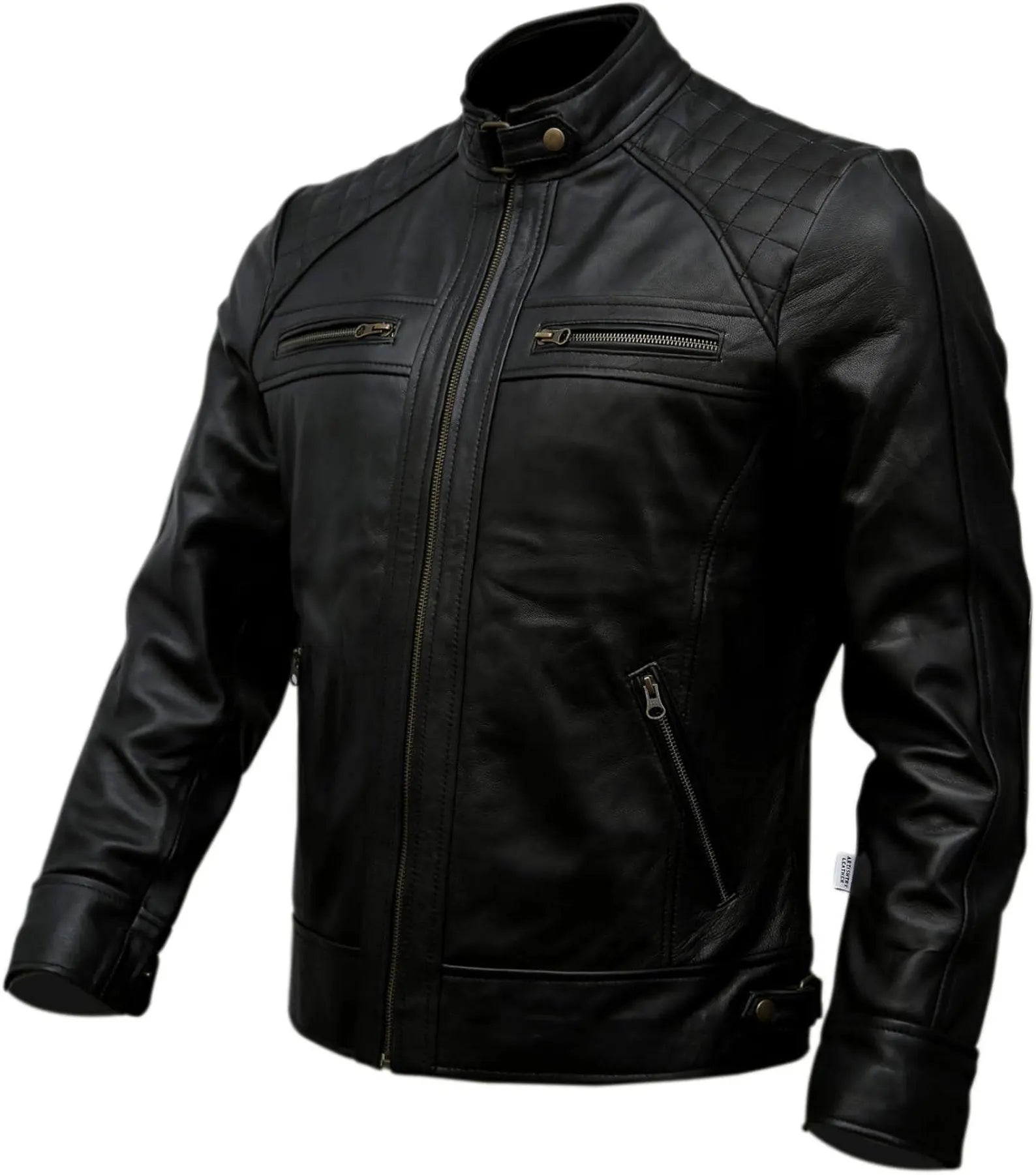 Blouson Motard "Black Rider" - Veste en Cuir Matelassée